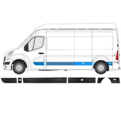 Prydnads skyddslister set för Opel Movano 2010-2021 / Vänster / 13919
