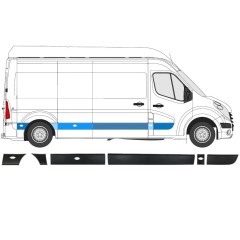 Prydnads skyddslister set för Opel Movano 2010-2021 / Höger / 13917
