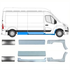 Reparationspanel set för Renault Master 2010- / Vänster+Höger / 10064
