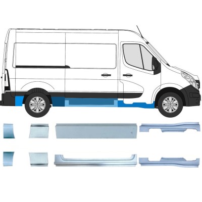 Reparationspanel set för Renault Master 2010- / Vänster+Höger / 14926