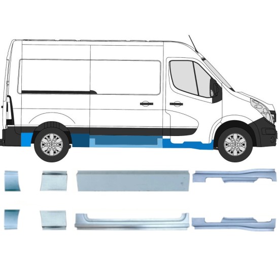 Reparationspanel set för Renault Master 2010- / Vänster+Höger / 14926 Reparationspanel set för Renault Master 2010- / Vänster+Höger / 14926