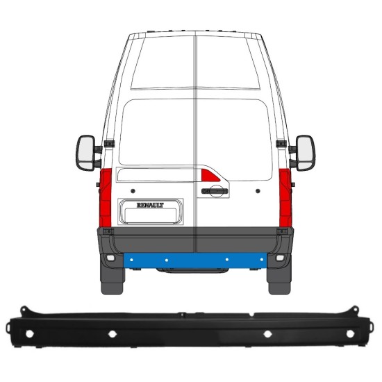 Bak stötfångare med PDC för Nissan NV400 2010- 16389