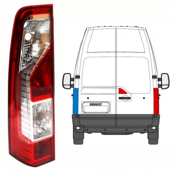 RENAULT MASTER 2010- BAK LAMPA / VÄNSTER