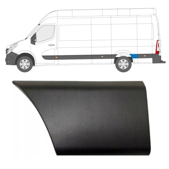 Sidovägg skyddslister för Opel Movano 2010-2021 / Vänster 16664