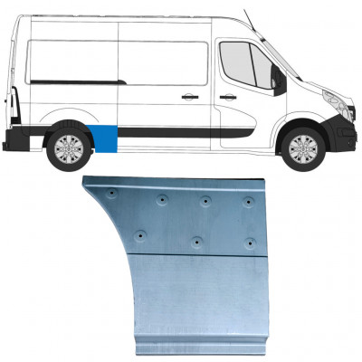 Fram del av bak skärm för Renault Master 2010- / Höger 12844