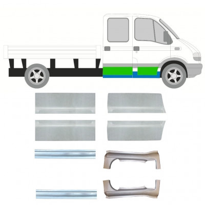 Reparationspanel set för Renault Master 1998-2010 / Vänster+Höger / Dubbelkabin /  10260