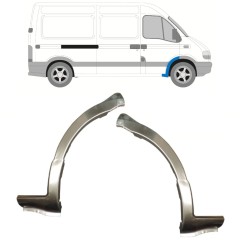 Framre hjulhus reparationspanel för Renault Master 1998-2010 / Vänster+Höger / Set 15356