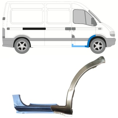 Fram hjulhus + skärm reparationspanel för Renault Master 1998-2010 / Höger / Set 15366