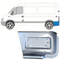 Nedre del av bak skärm bakom hjul för Renault Master 1998-2010 / Vänster 14878