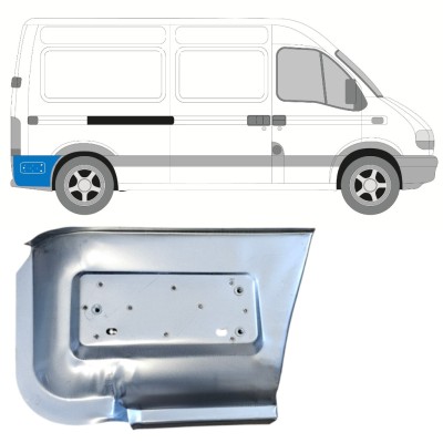 Nedre del av bak skärm bakom hjul för Renault Master 1998-2010 / Höger 14877