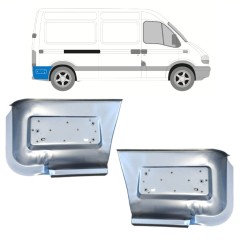 Nedre del av bak skärm bakom hjul för Renault Master 1998-2010 / Vänster+Höger / Set 16140