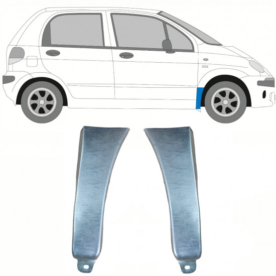 Reparationspanel till framskärm för Daewoo Matiz 1998-2008 / Vänster+Höger / Set 10037