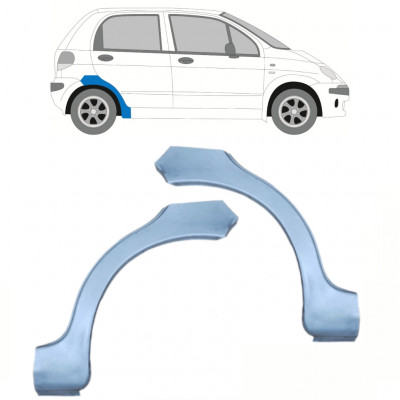 Sidovägg hjulhuskant för Daewoo Matiz 1998-2008 / Vänster+Höger / Set 10036