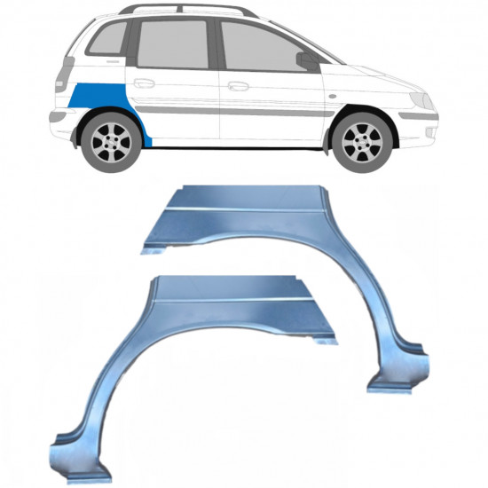 Sidovägg hjulhuskant för Hyundai Matrix 2001-2010 / Vänster+Höger / Set 9211