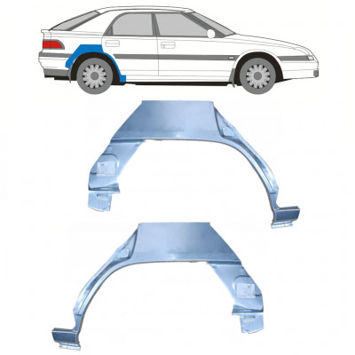 Sidovägg hjulhuskant för Mazda 323F BG 1989-1994 / Vänster+Höger / Set 9855