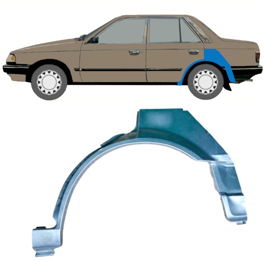 Sidovägg hjulhuskant för Mazda 323 BF 1985-1989 / Vänster 12957