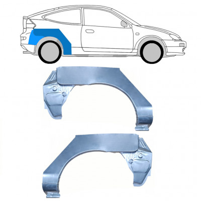 Sidovägg hjulhuskant för Mazda 323 BH 1994-1998 / Vänster+Höger / COUPE / Set 9854