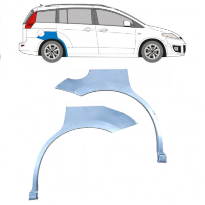 Sidovägg hjulhuskant för Mazda 5 2005-2010 / Vänster+Höger / Set 9192