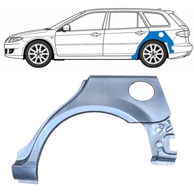 Sidovägg hjulhuskant för Mazda 6 GG GY 2002-2007 / Vänster / COMBI 6134