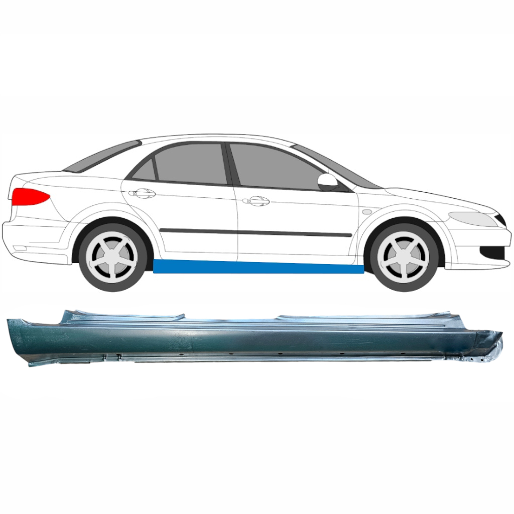 Tröskelplåt För Mazda 6 2002-2007 / Höger 5792