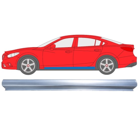 Nedre tröskelplåt reparationspanel för Mazda 6 2012-2024 / Vänster 16978