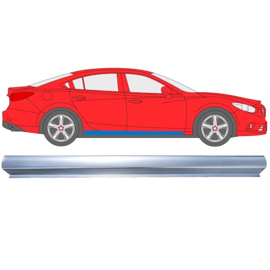 Nedre tröskelplåt reparationspanel för Mazda 6 2012-2024 / Höger 16977