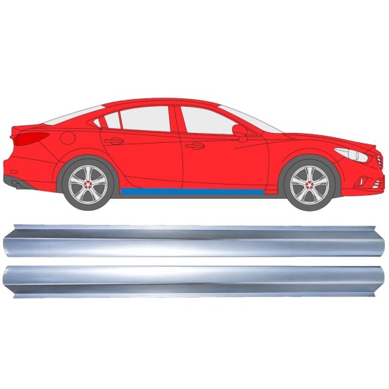 Nedre tröskelplåt reparationspanel för Mazda 6 2012-2024 / Vänster+Höger / Set 16979