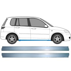 Tröskelplåt reparationspanel för Mazda 2 2003-2007 / Vänster+Höger / Set 11356