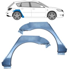 Sidovägg hjulhuskant för Mazda 3 2003-2009 / Vänster+Höger / Set 10528