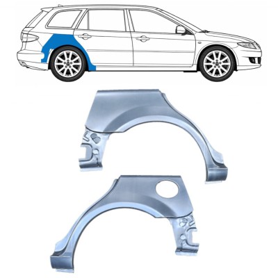 Sidovägg hjulhuskant för Mazda 6 GG GY 2002-2007 / Vänster+Höger / COMBI / Set 9164
