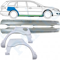 Tröskelplåt + sidovägg hjulhuskant för Mazda 6 GG GY 2002-2007 / Vänster+Höger / COMBI / Set 10538