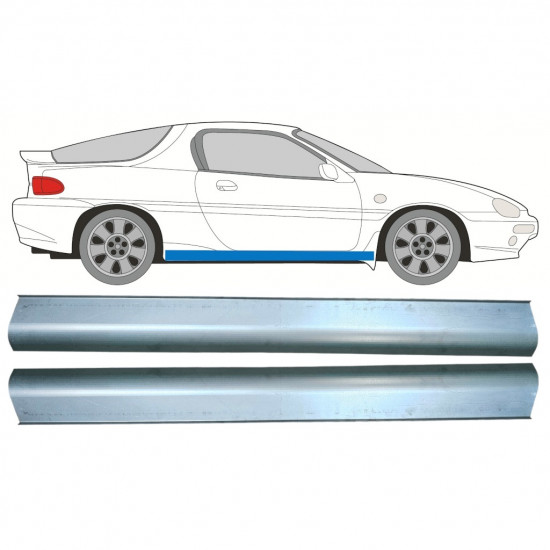 Tröskelplåt reparationspanel för Mazda Mx-3 1992-1998 / Vänster = Höger (symmetrisk) / Set 9501