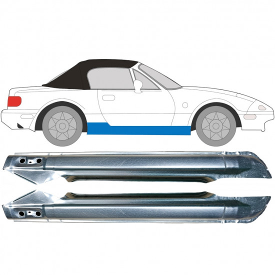 Tröskelplåt för Mazda MX-5 1989-1998 / Vänster+Höger / Set 9444