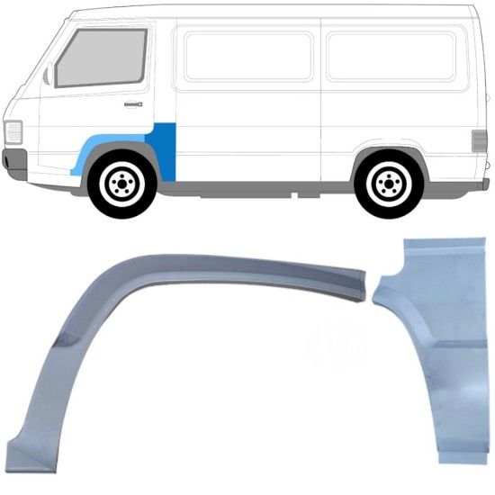 Reparationspanel set för Mercedes MB 100 1988-1996 / Vänster / 16966