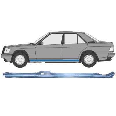 Tröskelplåt reparationspanel för Mercedes 190 W201 1982-1993 / Vänster 15128