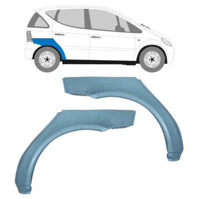 Sidovägg hjulhuskant för Mercedes A-class 1997-2004 / Vänster+Höger / Set 10479