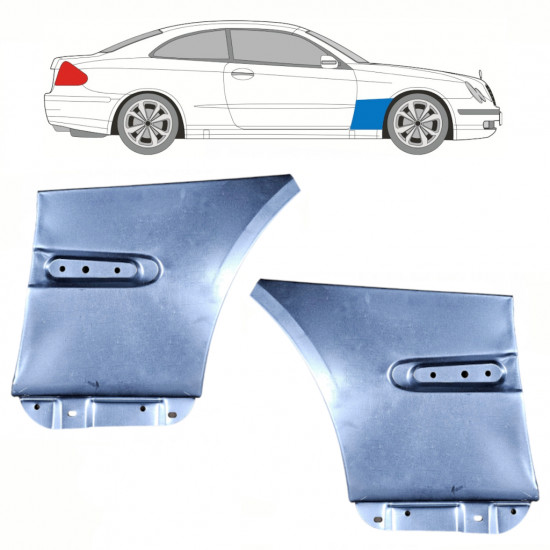 Reparationspanel till framskärm för Mercedes CLK 2002-2009 / Vänster+Höger / Set 10105
