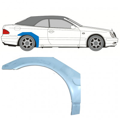 Sidovägg hjulhuskant för Mercedes CLK A208 1997-2003 / Höger / CABRIO /  7688