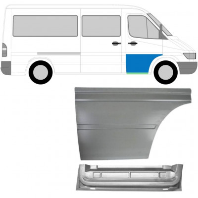 Inre + yttre fram dörrreparationspanel för Mercedes Sprinter 1995-2006 / Höger / Set 9153