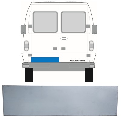 Låg bakdörr reparationspanel för Mercedes T1 207-410 1977-1995 / Vänster = Höger (symmetrisk) 16229