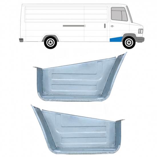 Fram steg reparationspanel för Mercedes T2 1986-1996 / Vänster+Höger / Set 10687