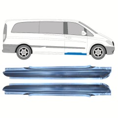 Reparationspanel för dörrtröskel för Mercedes Vito W639 2003-2014 / Vänster+Höger / Set 9785