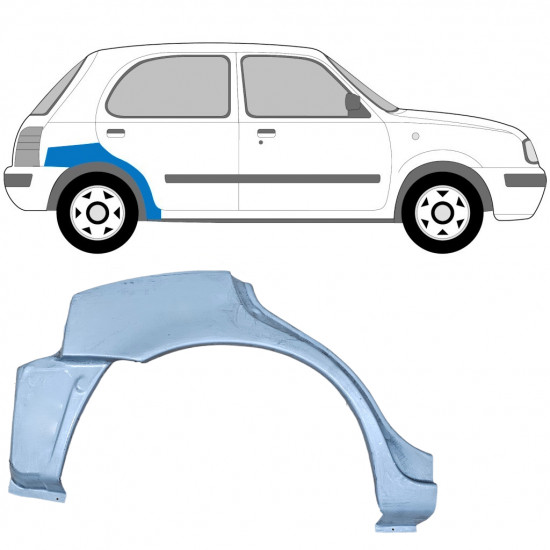 Sidovägg hjulhuskant för Nissan Micra 1992- / Höger 7198