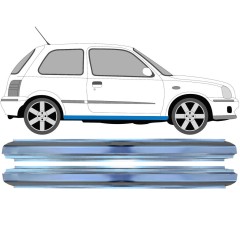 Tröskelplåt reparationspanel för Nissan Micra K11 1992-2003 / Vänster+Höger / Set 16148
