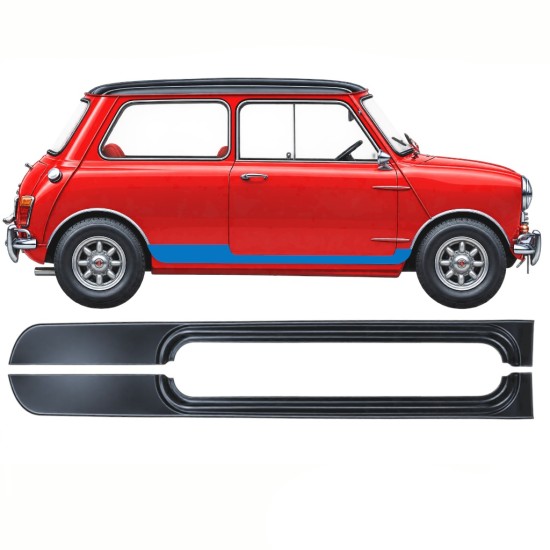 Tröskelplåt för Austin Mini Cooper 1959-1969 / Vänster+Höger / Set 10877