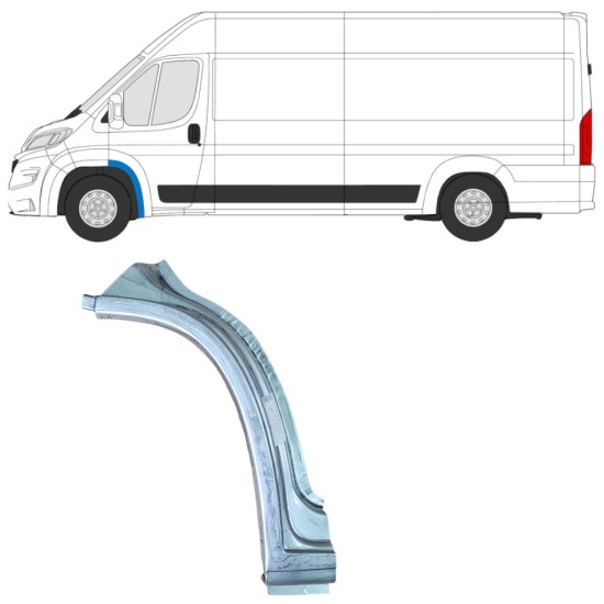 Framre hjulhus reparationspanel för Opel Movano 2021-2026 / Vänster 16410