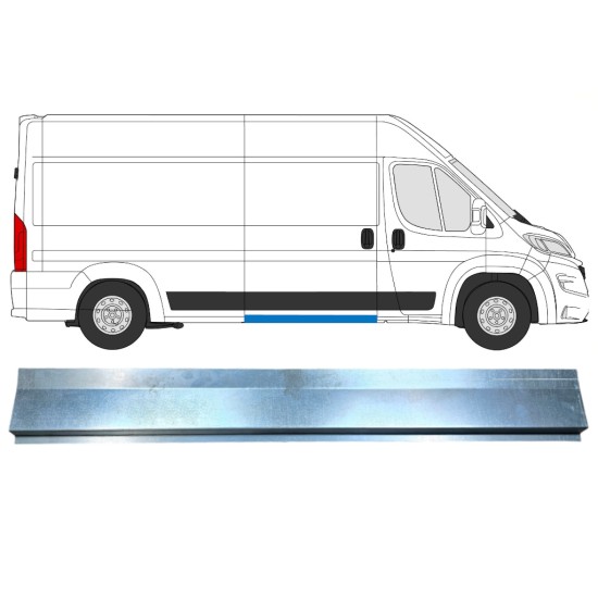 Inre tröskel reparationspanel för Opel Movano 2021-2026 / Vänster = Höger (symmetrisk) 16474