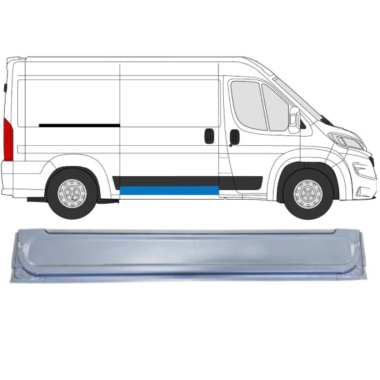Skjutdörr reparationspanel inre för Opel Movano 2021-2026 / Höger 16404
