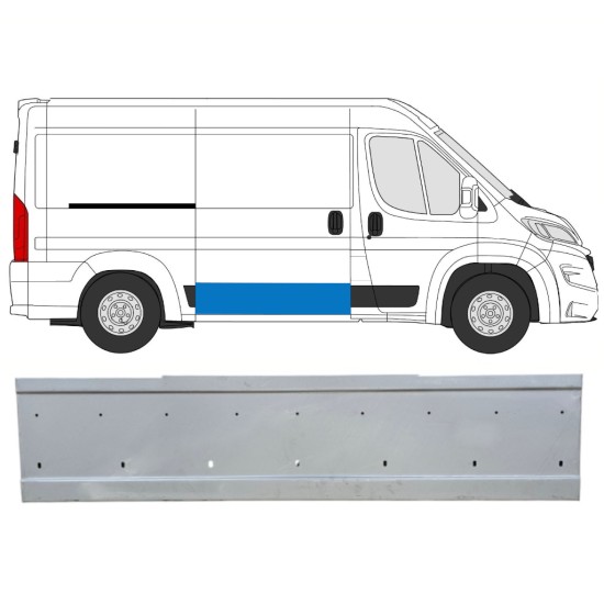 Skjutdörr reparationspanel för Opel Movano 2021-2026 / Höger 16460