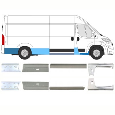 Reparationspanel set för Opel Movano 2021-2026 / Vänster+Höger / 16446